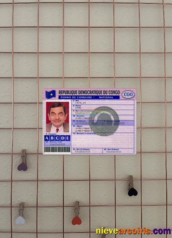 Congo driving license version 3 photolook